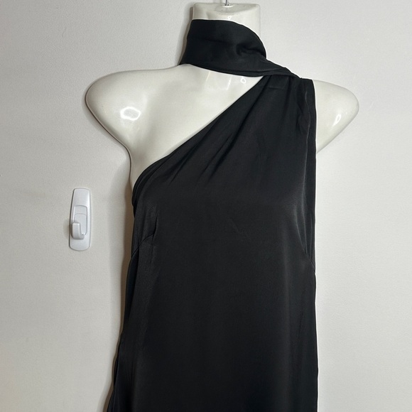 ECYANER Women's Elegant Sleeveless  Dress Backless Satin Backless Midi Cocktail - Picture 11 of 12